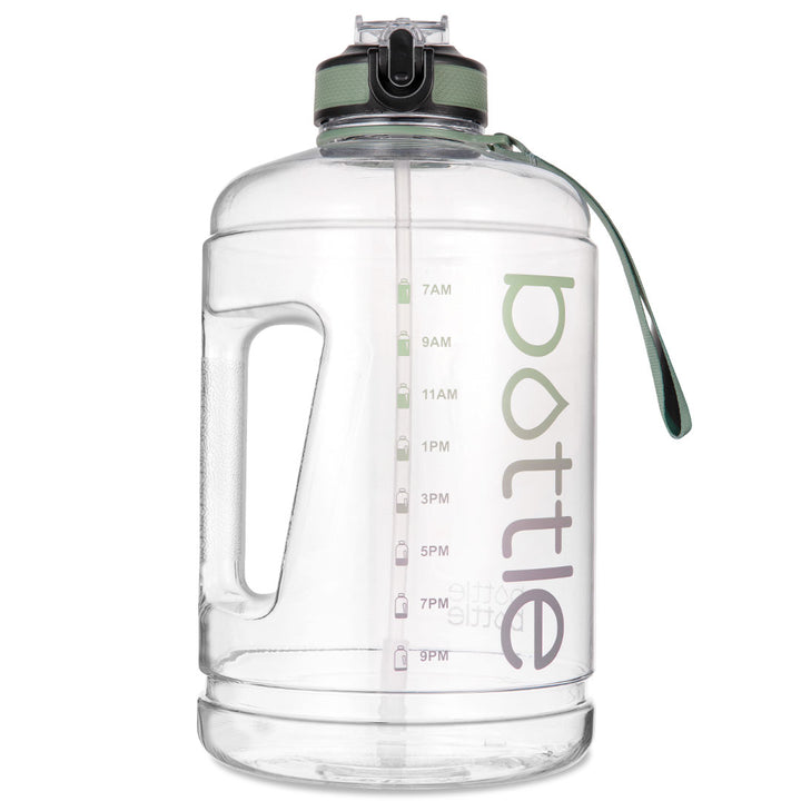 gallon water bottle with straw motivational green purple 1