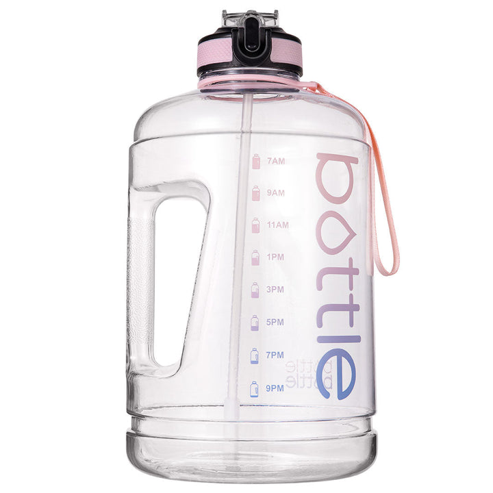 gallon water bottle with straw motivational pink blue 1